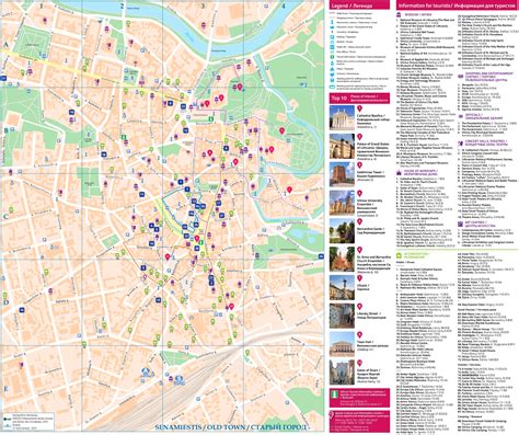 Vilnius tourist map - Ontheworldmap.com