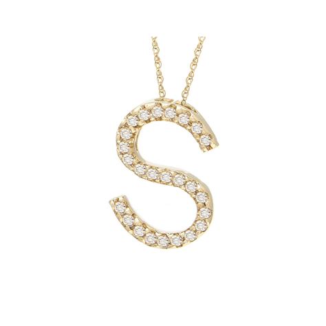 Diamond Initial S Necklace - Richards Gems and Jewelry