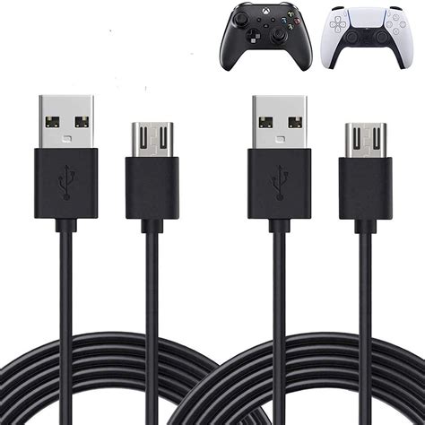 Amazon.com: SunCable PS4 Controller Charger Cable, 2Pack 10FT Micro USB Charging Cable for ...