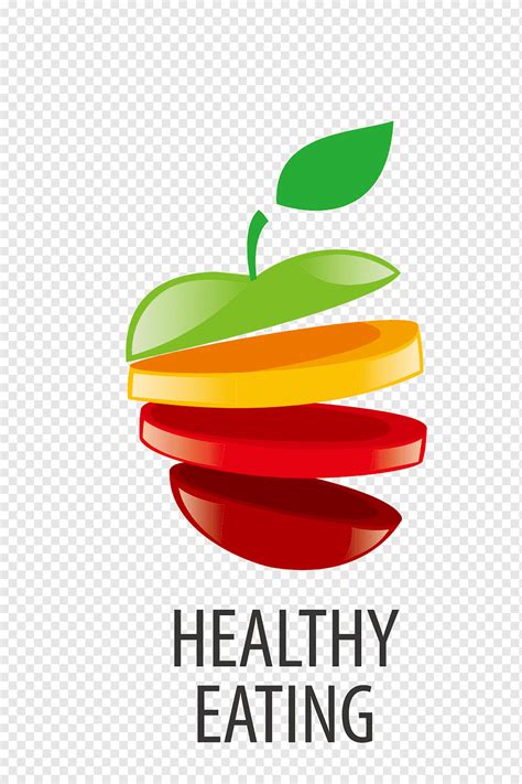 Logo dieta saludable comer comida, manzana creativa, texto, manzana ...