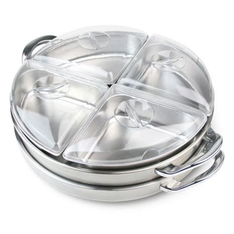 Warming Trays: Nostalgia LSB-2850 Stainless-Steel Cordless Rotating Buffet Server and Warming Tray