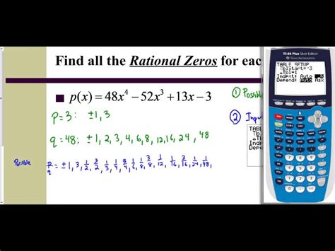 Lesson 6.8 - Finding the Rational Zeros - YouTube