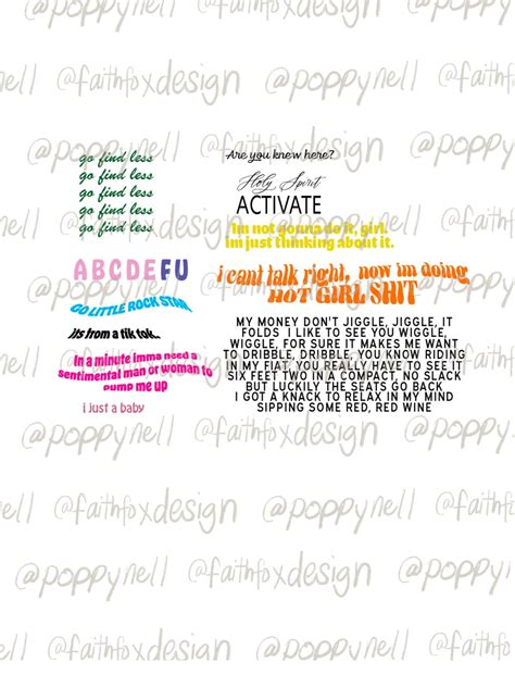 Viral Quotes Tik Tok Pack Svg Png - Etsy Canada