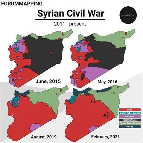 Syrian civil war : r/MapPorn