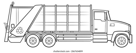 Garbage Truck Vector Illustration Vehicle Stock Vector (Royalty Free ...