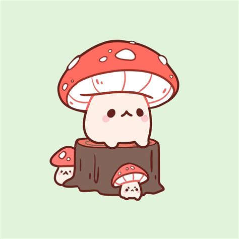 Cute Mushrooms Drawings