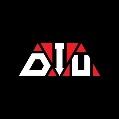 DIU triangle letter logo design with triangle shape. DIU triangle logo design monogram. DIU ...