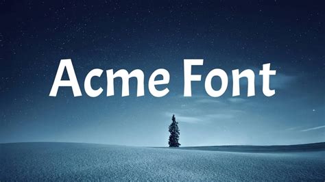 Acme Font Free Download