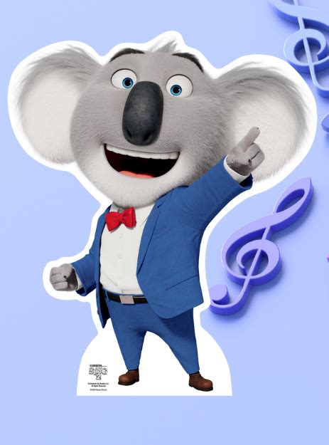 Buster Koala Sing 2 Cardboard Cutout Official Room Decoration Perfect for Birthdays, Fans ...