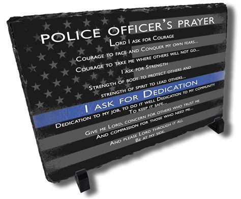 Police Officers Prayer Stone Plaque