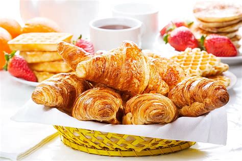 HD wallpaper: Food, Croissant, Breakfast, Viennoiserie | Wallpaper Flare