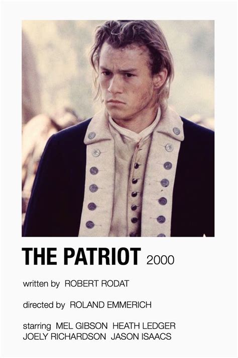 alternative movie posters // the patriot (2000) | Iconic movie posters ...