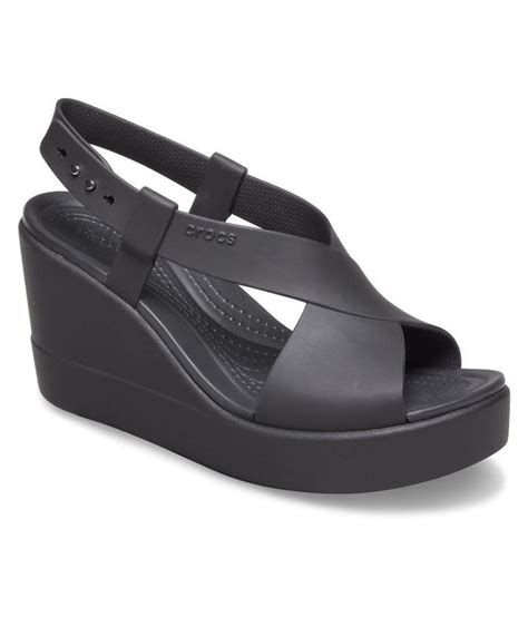 Crocs Black Wedges Heels Price in India- Buy Crocs Black Wedges Heels ...