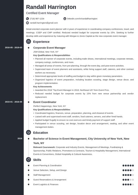 Event Manager Resume Sample (Template & Guide)