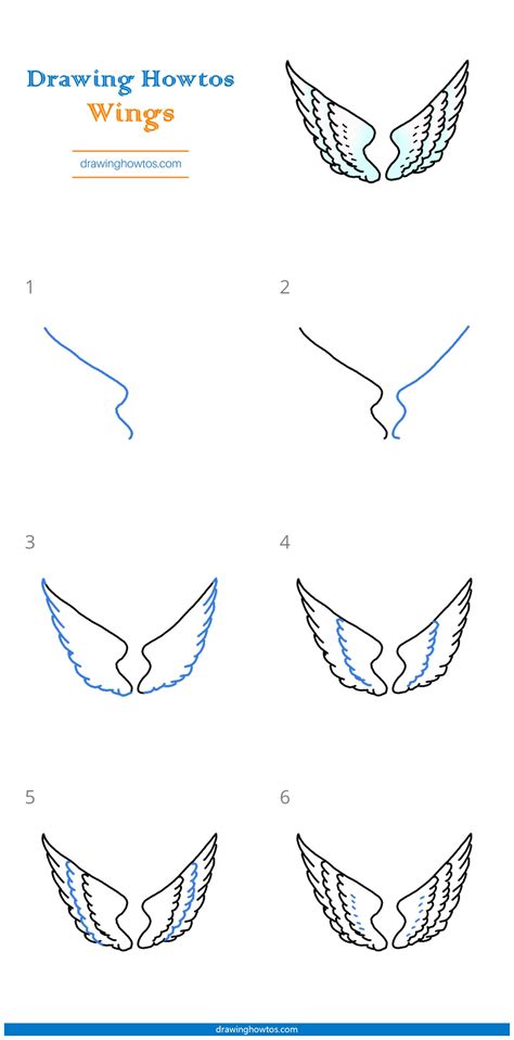 How to Draw Wings - Step by Step Easy Drawing Guides - Drawing Howtos