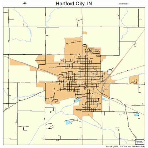 Hartford City Indiana Street Map 1832242