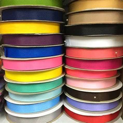 1"(25mm) high quality Grosgrain Ribbon Solid Color Ribbon 22 Color ...