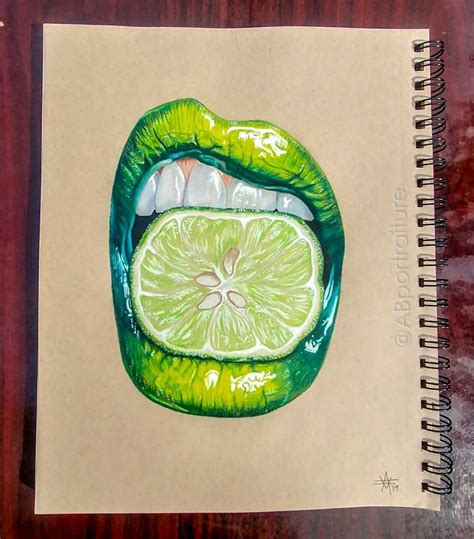 Lime Lips Drawing