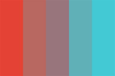 Vermillion to Cyan Color Palette