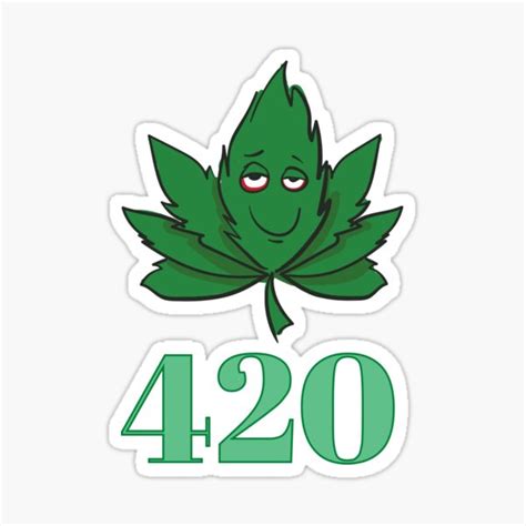 "Funny Memes, 420 Weed, Funny Pot Design In Color" Sticker by ...