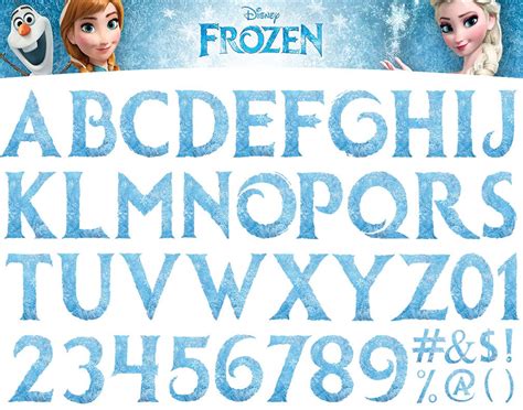 Frozen Disney Clipart Letters Alphabet Numbers Transparent | Etsy