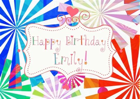 Happy Birthday Emily Card | Elitegiftsonline