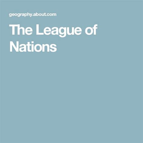 The Successes and Failures of the League of Nations | National, League, Success and failure