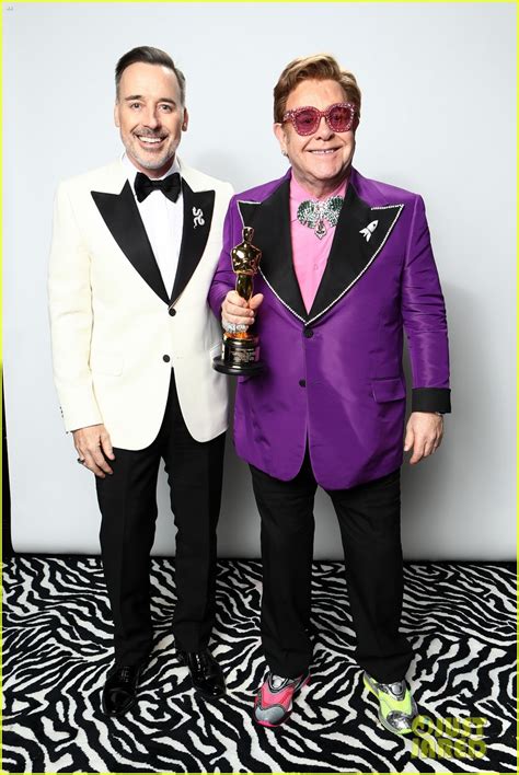 Elton John Brings His Oscar to His AIDS Foundation Viewing Party ...