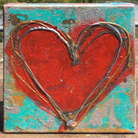 Everyday should be Valentines Day. Give heart art. | Etsy | Heart painting, Heart paintings ...