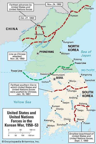 Korean War Map Of Korea