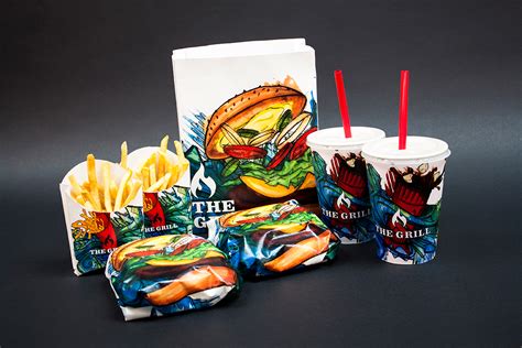 The Grill Fast Food Packaging Design on Behance