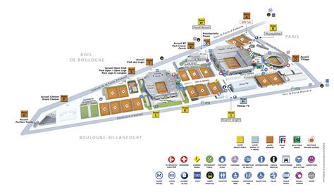 Roland Garros Stadium Map