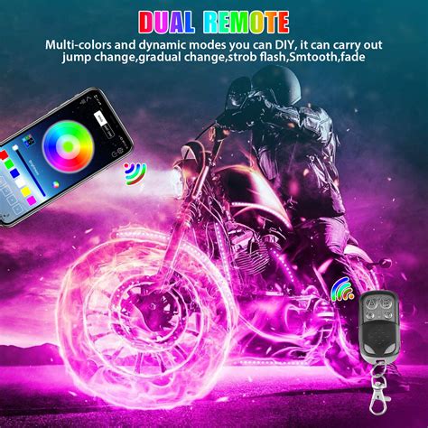 14Pcs Motorcycle LED Underglow Light Neon RGB Lamp Strip Kit For Harley Davidson 600609719183 | eBay