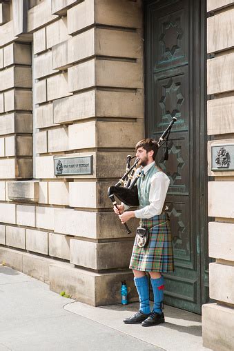 Person Playing Traditional Scottish Gaida Musical Instrument At ...