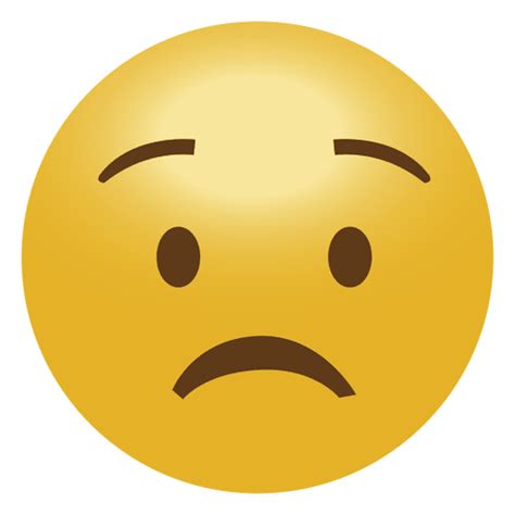 Design PNG E SVG De Emoticon Emoji De Preocupação Triste Para Camisetas