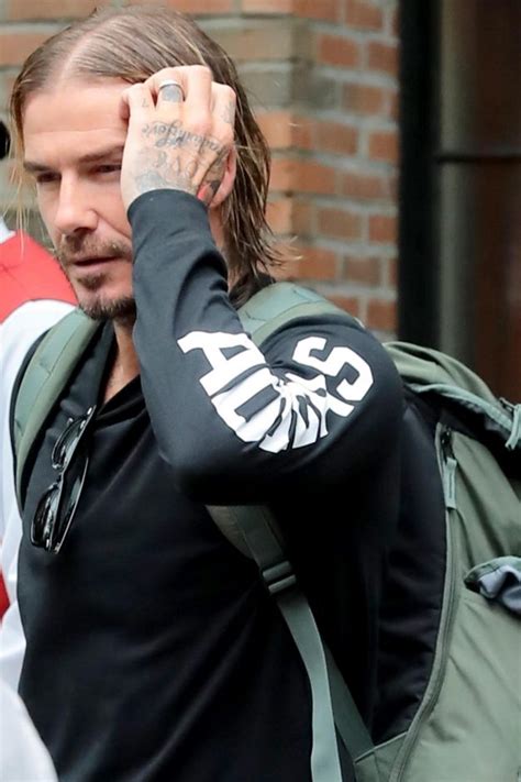 David Beckham shows off 'bald patch' in New York | OK! Magazine