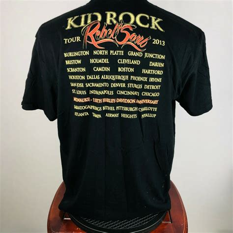 Kid Rock Rebel Soul 2013 Tour XXL Graphic T Shirt - T-Shirts