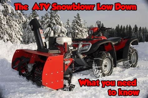 The ATV Snowblower Low Down - What You NEED to Know - ATV-Guide