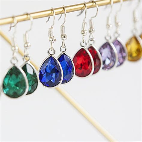 Birthstone Drop Earrings | Birthstone Jewellery | Birthstone Gifts ...