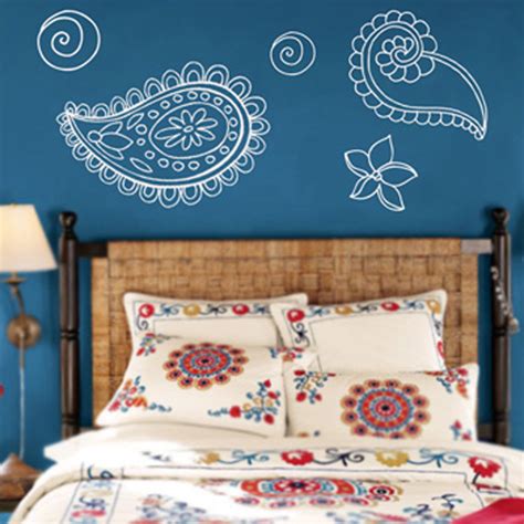 Paisley Flowers Wall Decal Sticker Graphic