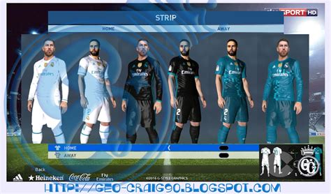 PES 2017 Real Madrid CF Kits Season 17-18 HD [Rumor] v2