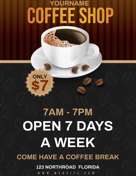 COFFEE SHOP AD FLYER TEMPLATE | PosterMyWall