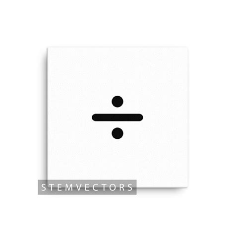 Division Math Symbol digital Download Black and White Vector - Etsy UK