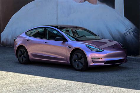 Pink Tesla Model 3 Tinybot Space Candy Grey to Pink | Twiisted Wrap