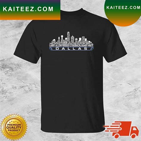 Dallas Cowboys Players Names Skyline T-shirt - Kaiteez