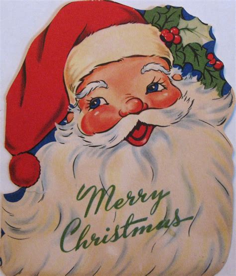 Santa Card | Vintage christmas photos, Vintage christmas greeting cards ...