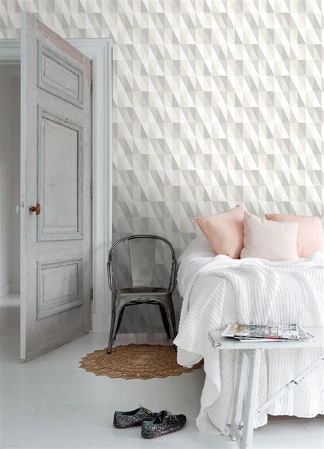 4060-138922 - Inez Neutral Geometric Wallpaper - by Chesapeake