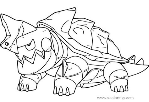 Drednaw from Pokemon Sword and Shield Coloring Pages - XColorings.com