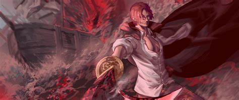 2560x1080 Resolution Shanks 4K One Piece illustration 2560x1080 ...