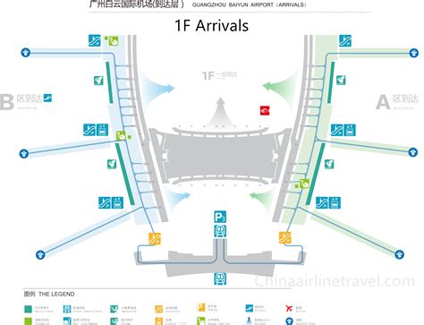 Terminal 1 Layout plan of Guangzhou Baiyun Airport, T1 layout
